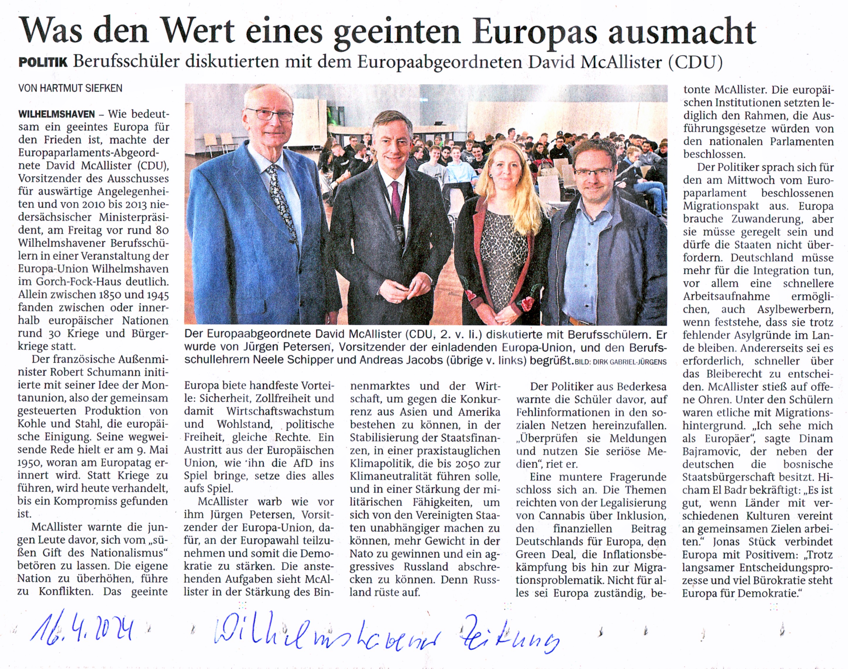 WZ-Bericht vom 16. April 2024